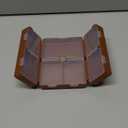 FYY Daily Pill Organizer,7 Compartments Portable Pill Case Travel Pill Organizer,[Folding Design] Pill Box for Purse Pocket to Hold Vitamins,Cod Liver Oil,Supplements and Medication-Brown (Large (1 Piece))