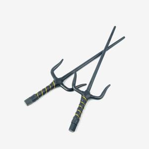 Octagon Metal Martial Arts Sai Multi SizeBlack and Silver (15")