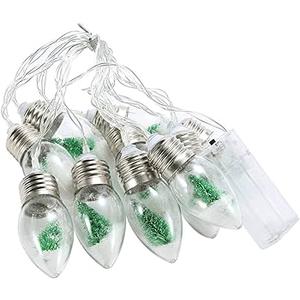 Christmas Tree String Snow Globe Lights - Christmas Tree Snow String LED Lights Bright Christmas Lights Christmas Party Lighting, Xmas Festival Party Decoration Gift