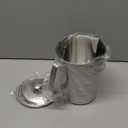 Stainless Steel Pitcher with Lid 2 L 70 oz Measuring Cup with Marking Metal Water Container with Handle Milk Frothing Jug for Iced Tea Hot Cold Water