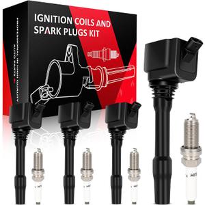 SCITOO 4 ignition coils + 4 iridium Spark Plugs for MINI COOPER 230i 340i 530e 530i 540i 740i X1 i8 2138643360 C-974 C1842 UF750