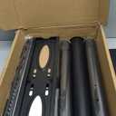 Rfiver Swivel Floor TV Stand with Mount for 32-60 inch TVs up to 88 lbs, Height Adjustable Tall TV Stand with Wood Base, Saving Space Design for Bedroom, Living Room and Corner, Max VESA 400x400mm (Black)