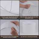 White Lamp Shades Set of 2, Drum Lampshades 13" Top x 13" Bottom x 10" High (Spider), Replacement Lamp Shades Natural Linen Hand Crafted for Table Lamps Floor Lamps Pendant Light, Assembly Required