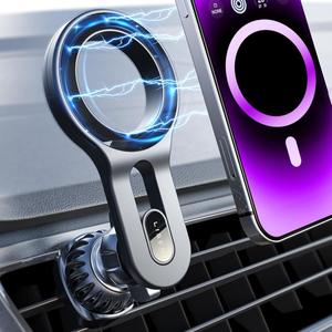 LISEN for MagSafe Car Mount, Magnetic Phone Holder for Car Vent Phone Mount, Air Vent Car Phone Holder Mount, Magnetic Car Phone Holder, Car Phone Holder Magnetic for for iPhone 17 Pro Max 16 15 14 (Black)