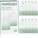 Momcozy Reusable Baby Food Pouches for Toddlers,BPA Free Plastic,Food Safe,Freezer Safe,Refillable for Applesauce Yogurt & Puree Squeeze Pouch,10 packs,3.4-4oz