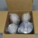 DaYammi 100 Pack Black Plastic Cups 10Oz Clear Disposable Cups with Black Rim, Clear Cocktail Cup Heavy Duty Disposable Glasses Disposable Fancy Plastic Cups for New Year Party