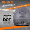 OUMURS Adult ATV Dirt Bike Helmet with Goggles Gloves & Mask Adjustable Sun Visor Motorcycle Adult Helmet Off-Road Motocross Downhill Moped MX for Unisex-Adult-Gray, XXL
