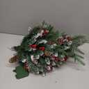 2 Pack Prelit Outdoor Christmas Tree 30 Inch, Remote Control Battery Operated with 100 Warm White Multi-Color Changing LED Lights, Small Pre-Decorated Green Xmas Tree for Pathway, Porch (Gold)