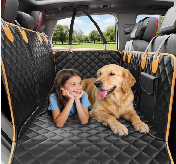 Dog Seat Cover Back Seat Anti Scratch Backseat Protector 600D Orange
Pet Hammock with Mesh Window, Incredibly Easy to Install,Prevents Falls,Easy to Clean Dog Bed for Car, SUV, Truck