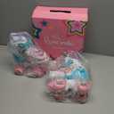 Toddler Roller Skates for Girls Kids Boys, 4 Size Adjustable with Light Up Wheels
