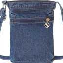 AOCINA Small Denim Purse Blue Jean Purse Shoulder Bag Denim Crossbody Bags for Women