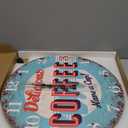 XFM Rustic Kitchen Wall Clock 20 Inch Blue Wooden Wall Clocks Battery Operated Silent Non-Ticking Retro Round Clocks for Cafes Bar Farmhouse Office