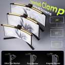 Quntis Curved Monitor Light Bar 15 RGB Backlight for 34"+ Screens, Computer Bar Lights Fold Dual Light with Color Temperature Brightness Stepless Dimming, No Glare Desk Lamp for Home Office Gaming