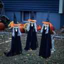 FUN LITTLE TOYS 3 PCS Witch Scary Decor Halloween Stakes for Outdoor Graveyard, Garden, Yard, Lawn, Walkway Party Supplies