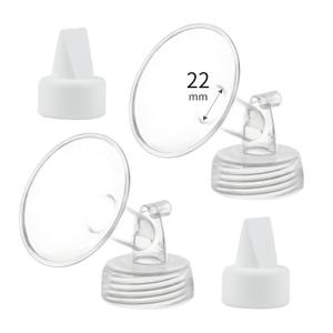 22mm Flange and Duckbill Valve Compatible with Spectra S1 S2 9 Plus Breastpump Replacement to Spectra Pump Parts, Not Original, Replace Spectra Accessories.