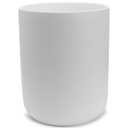 Matte White Round Compact Trash Can Mini, 2 Gallons / 7.5L Garbage Bin, Tiny Wastebasket for Bathrooms, Office, Under Desk, Bedroom, Laundry Room, Kitchen, Kids Room, and Dorm