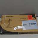 Single LCD Computer Monitor Free-Standing Desk Stand Mount Riser for 13 inch to 32 inch screen with Swivel, Height Adjustable, Rotation, Vesa Base Stand Holds One (1) Screen up to 77Lbs(HT05B-001)) (Black)