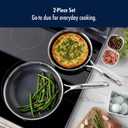 Henckels Paradigm Stainless 2pc Fry Pan Set, Tri-Ply Ceramic Nonstick Skillet, Non Toxic Induction Fry Pan, Egg Pan, Omelet Pan, Metal-Utensil & Dishwasher Safe