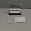 SEVNPRIME 5 Large Beads Newton's Cradle Balance Balls Desk Toys Office Decorations with Black Wooden Base Desk Balance Balls Fun Science Physics Toys for Office/Bedroom/Living Room