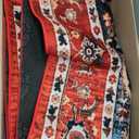 ST. BRIDGE Large Area Rug 5x8, Washable Vintage Rug for Bedroom Living Room, Non-Slip Low Pile Colorful Accent Rug, Indoor Floor Carpet for Dining Room Office Playroom Nursery Home Decor, Red