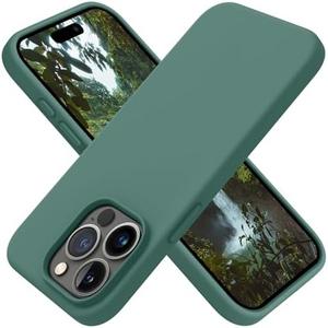 OTOFLY for iPhone 15 Pro Case, Military-Grade Protection, Shockproof Silicone, Anti-Fingerprint & Anti-Slip, Phone Case for iPhone 15 Pro, Pine Green