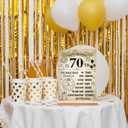 Yoyuspy 70th Birthday Decorations for Women Men, Vintage Double-Sided Printing Back in 1956 Acrylic Poster Sign with Stand Gifts, Cheer to 70 Years Party over the Hill Table Decor Supplies
