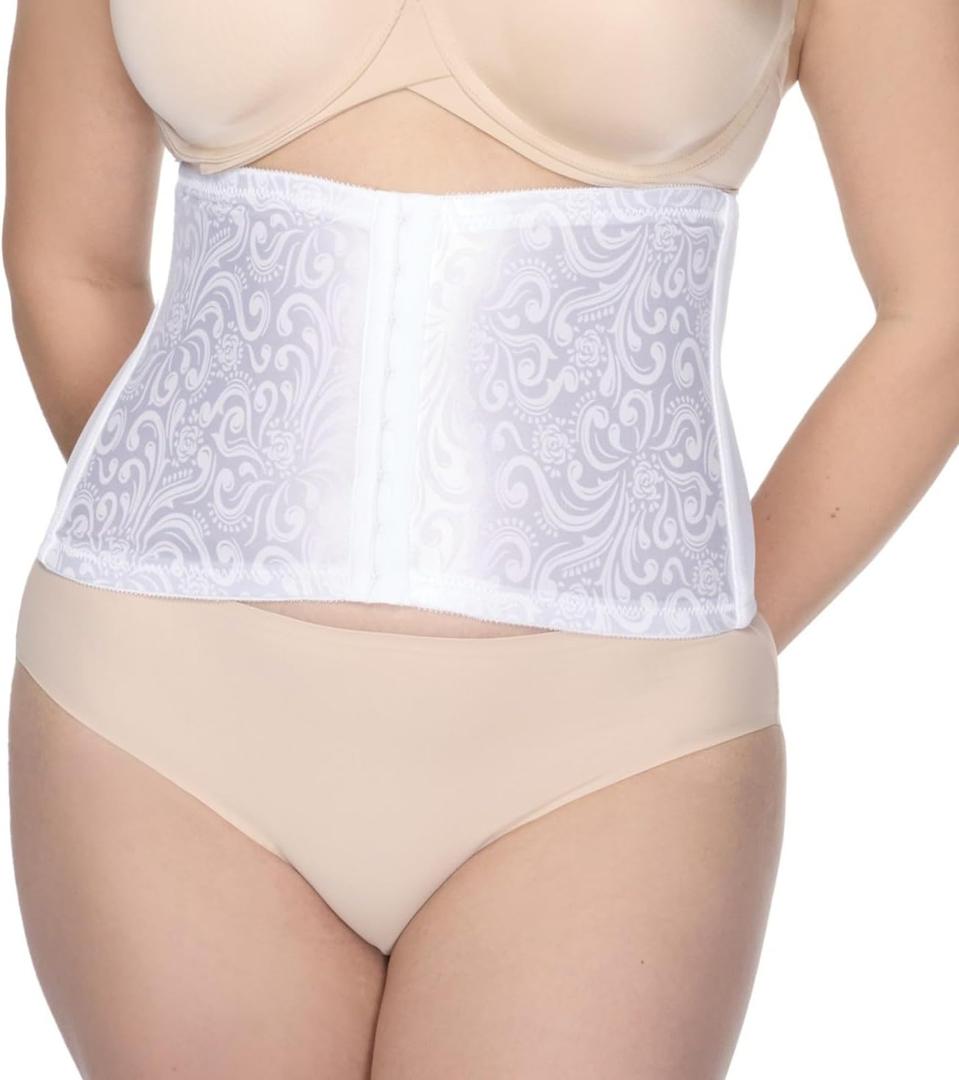 CUPID Extra Firm Waist Cincher | Fajas Colombianas | Women's Shapewear Tummy Control Waist Trainer (Medium, White)