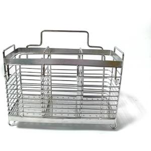 Utensil Holder,Stainless Steel Utensil Drying Rack,with Drain Tray,Basket Holder with Hooks 3 Compartments Draining Basket,Kitchen Countertop Organizer with 4 Hooks for Forks Spoons Chopsticks