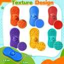 Sensory Fidget Toys For Kids 6 Pack Silicone Worry Stones for Autism & ADHD Calming Down Quiet Figette Classroom Must Have Stress Toys for Anxiety Relief Office Desk Toy Set Easter Basket Stuffer Gift