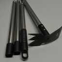 Mitclear Weed Puller Tool with Long Handle(58IN), 2-in-1 Gardening Hand Tools Weeds Remover, Weeder Rake & Garden Hoe Combo, Manual Weeding Puller Tool for Garden Yard Patio Lawn