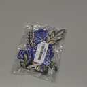 1 Pair Rose Sew Iron on Applique Embroidered Patches-RoyalBlue