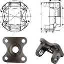 2-2-939 Flange Yoke 4x0.488 Holes on 3.500BC, 2.000F for 1310 series U-Joint 1.063" x 3.219"