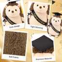 Hollowfly 2026 Graduation Gifts Plush Hedgehog 11.8 In Stuffed Animal with Cap Diploma Congrats Grad Sash Cute Hedgehog Graduation Plushies Plush Toy Doll for Class of 2026 Students Boys Girls (Black)