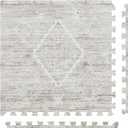 House of Noa Play Mat 4x6 Driftwood Ula Set of 6 Tiles Cushioned EVA Foam Play Mat for Floor, Soft Interlocking Mats for Hard Floors