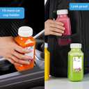 8 Pack 16 Oz Reusable Glass Milk Bottles w 100% Airtight Heavy Duty SCREW Lid & 2 Pour Spouts - Glass Juice Bottles w Capacity Mark - Beverage Drinking Jar Juice Container Breast Milk(Extra 2 Lids)
