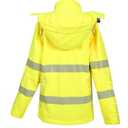 PAFESTER Safety Reflective Rain Jackets for Men Winter Yellow Insulated Rain Coats Waterproof Hoodie with Multiple Pockets (Yellow, L)