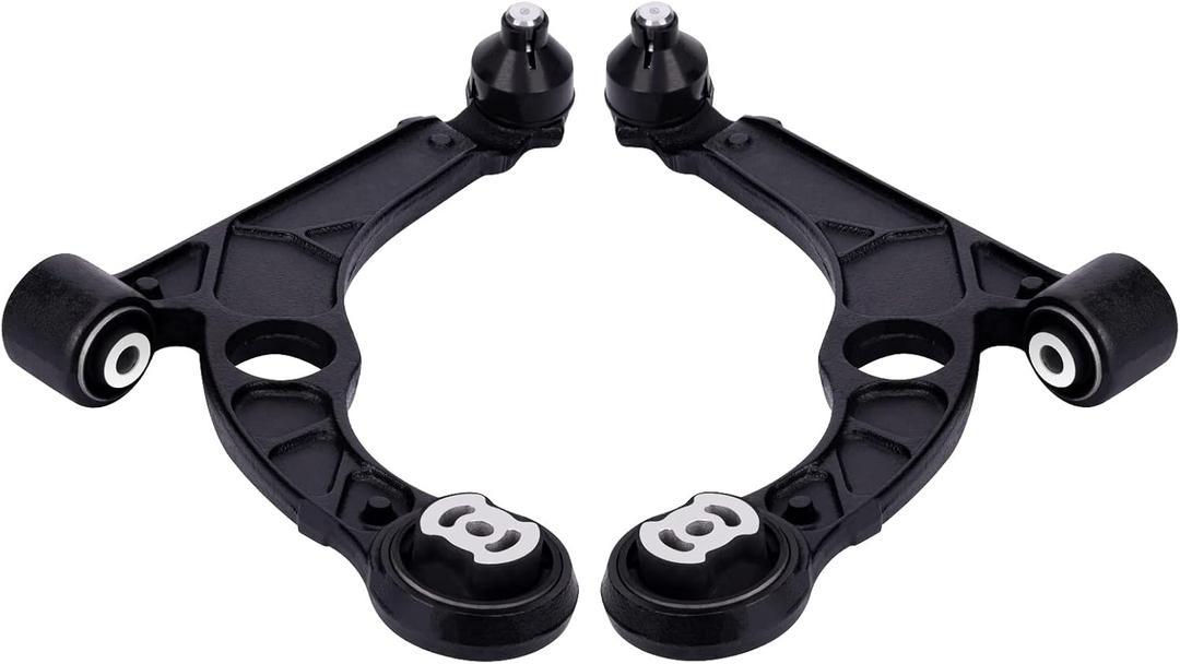 maXpeedingrods 2Pc Front Lower Control Arm w/Ball Joint for Chrysler 200 2015-2017 with 17in Wheels (2.4L / 3.6L), Dodge Dart 2013-2016 (1.4L) (Black)