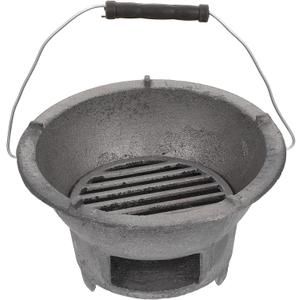 Angoily Cast Iron Charcoal Grill Japanese Tabletop BBQ Grill Mini Portable Hibachi Grill Indoor Grill Stove Camping Barbecue Tool BBQ Charcoal Stove 20cm