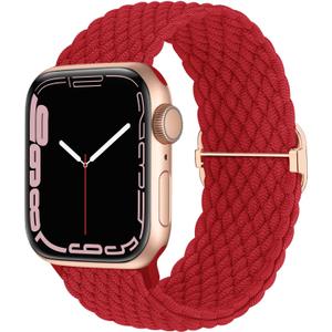 Braided Stretchy Nylon Bands Compatible with Apple Watch Band 38mm 40mm 41mm 42mm 44mm 45mm 46mm 49mm Women Men, Adjustable Sport Elastic Wristbands for iWatch Series 11 10 9 8 7 6 5 4 3 2 1 SE Ultra
