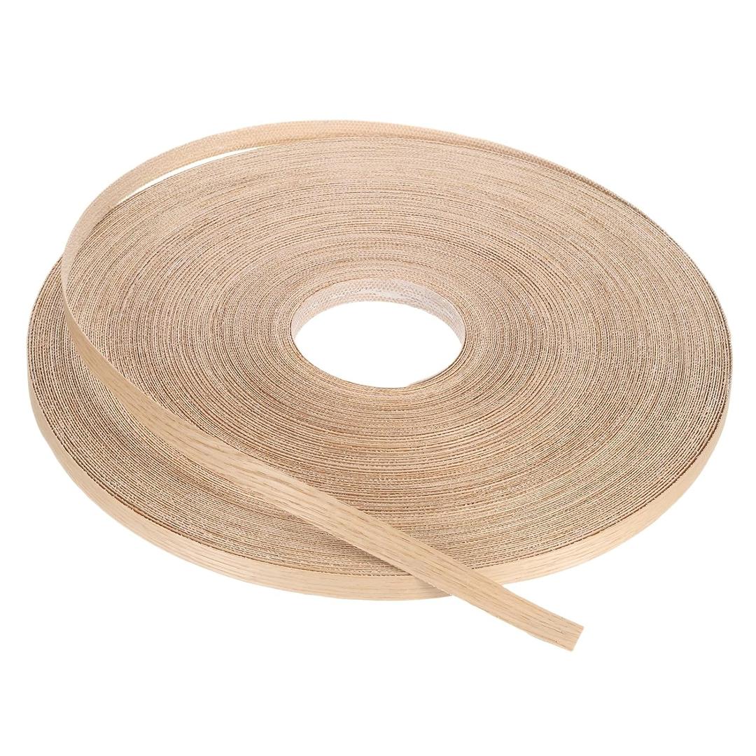 PATIKIL Red Oak Edge Banding, 1/2 Inch x 250 ft Wood Veneer Tape Pre-glued Flexible Plywood Edge Banding with Hot Melt Adhesive for Furniture Restoration