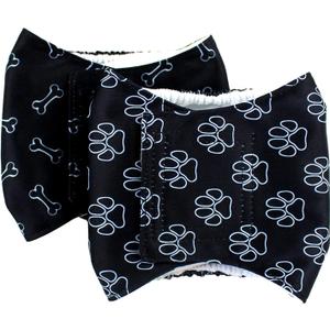 Reusable Male Dog Incontinence Nappies/Sanitary Wraps/Belly Bands - Pack of 2 : Absorbent, Strong & Washable : Older Dogs or Puppies (Paw & Bone, XS)