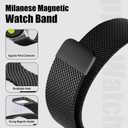 Milanese Metal Bands for Samsung Galaxy Watch 7 6 5 4 Band 40mm 44mm/Watch 6 4 Classic Bands 46mm 42mm 47mm 43mm/5 Pro/3 41mm/FE/Active 2 Men/Women,20mm Stainless Steel Mesh Loop Magnetic Strap Correa