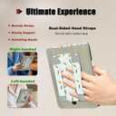 ForeverSong Magnetic Case for Kindle Paperwhite (6.8"/7") - Auto Wake/Sleep Cover with Dual Hand Strap, Card Pocket and Stand Feature, Compatible with Kindle colorsoft 2024.Blue Grid