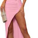 XinFSh Women's Two Piece Skirt Sets Summer Beach Sexy Asymmetrical High Slit Night Out Dress Sets, S