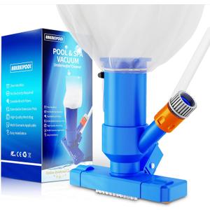 Pool Vacuum Cleaner for Above Ground Pool, 52" Telescopic Pole Jet Underwater Cleaner