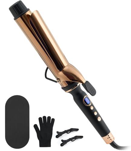 ORYNNE Titanium 2 Inch Curling Iron，Extra-Long Barrel for Long Hair, Curling Iron 2 Inch with Dual PTC Heater, 12 Heat Settings Big Barrel Curling Irons, 60 Mins Auto-Off & Dual Voltage Curling Iron Only, No Accessories Included