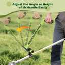 Upgraded Weed Eater Handle, Ergonomic String Trimmer Handle, Weedeater Handle Extension for Lawn Care, Landscaping, and Yard Trimming Edging (16.9")