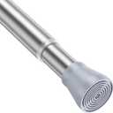 Tension Curtain Rod for Windows 27 to 50 Inch Silver Spring Tension Rods short curtain rod Adjustable Spring Rod Extendable Tension Rod for Kitchen, Bathroom, Window, Bookshelf.