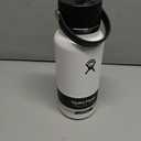 Hydro Flask Water Bottle - Insulated Stainless Steel - Wide Mouth Flex Straw Lid, Non Spill, Leakproof and Refillable in 32 Oz White