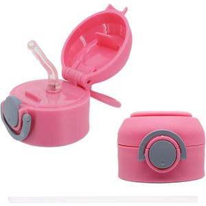 12oz Replacement Lid with Straw for Kid Tumbler,1 pcs Leak-Proof and Spill-Proof Straw Lids for Brand, BPA Free, (pink)